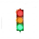Red, green and yellow traffic warning lights